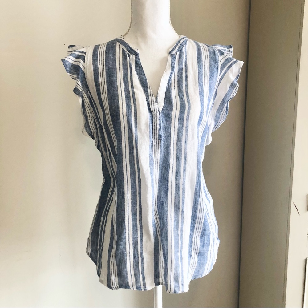 🤍 linen +cotton striped top 🤍
